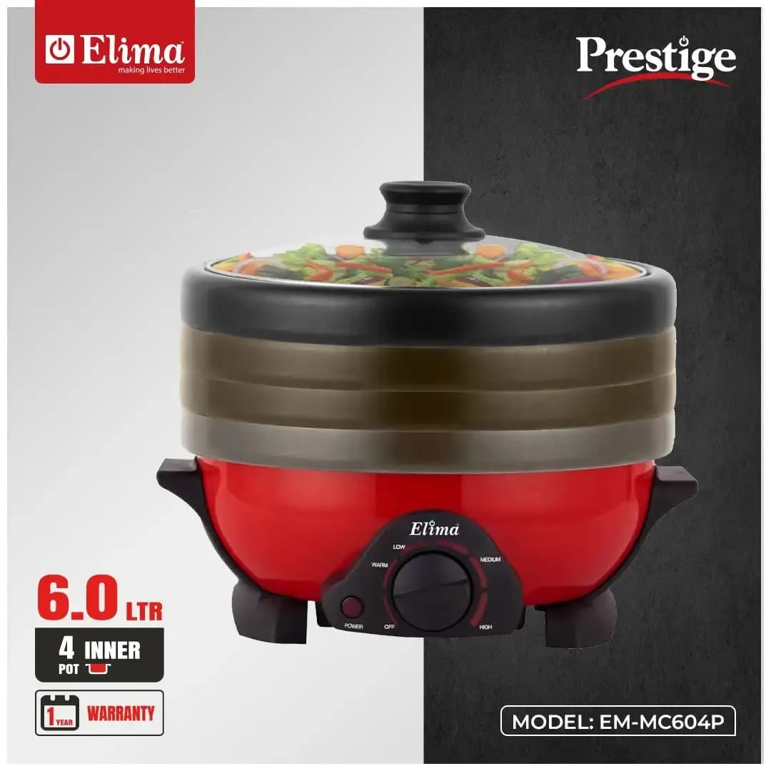 EM-MC604P | Multi-Function Electric Cooker – Smart Cooking Made Easy